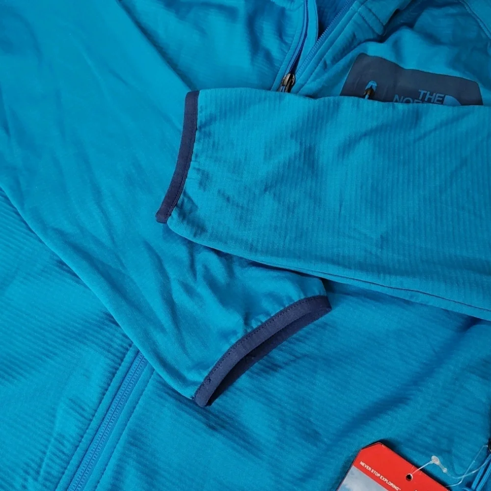 North Face Borod Cooling Hoodie Zip Jacket 2X Blue Thermal Lined Gorp Hiking Nwt